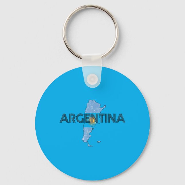 Porte-clés Drapeau Argentine Cadeau Argentine Patrimoine hisp (Recto)