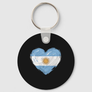 Porte-clés Drapeau Argentine Cœur Football Supporter 