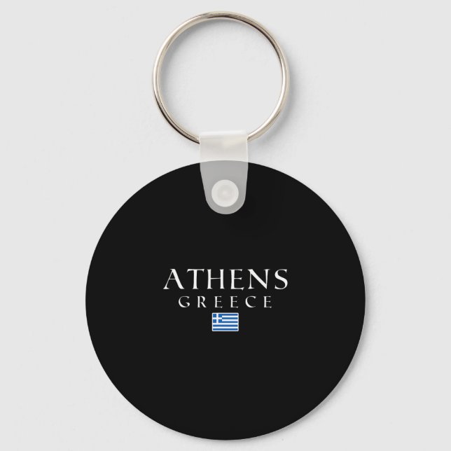 Porte-clés Drapeau Athènes Grèce Vacances Athènes Souvenir Gr (Recto)
