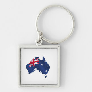 Porte-clés Drapeau australien de carte