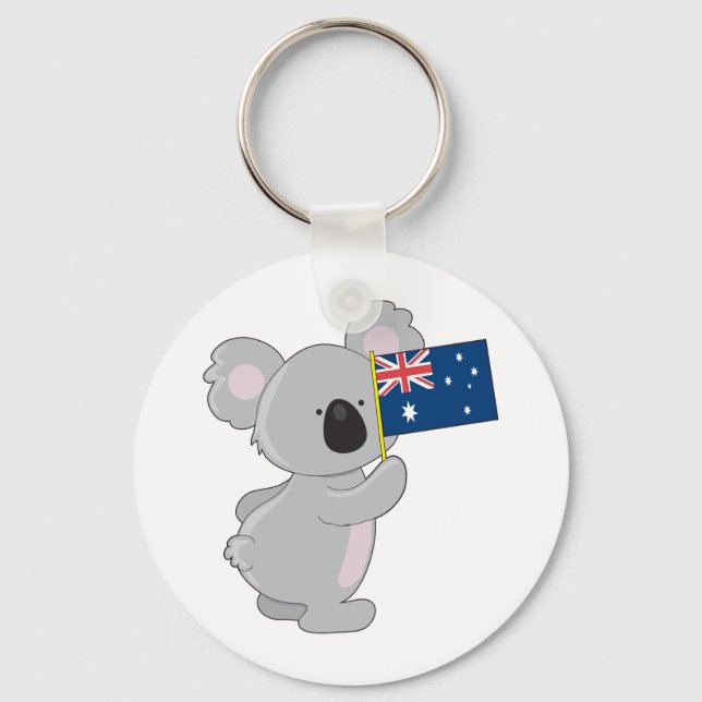 Porte-clés Drapeau australien de Koala (Recto)