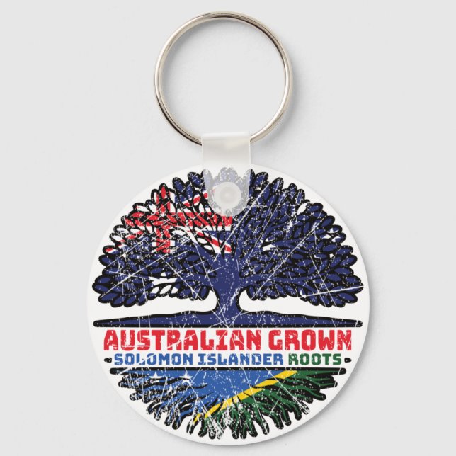 Porte-clés Drapeau australien de l'île Salomon (Recto)