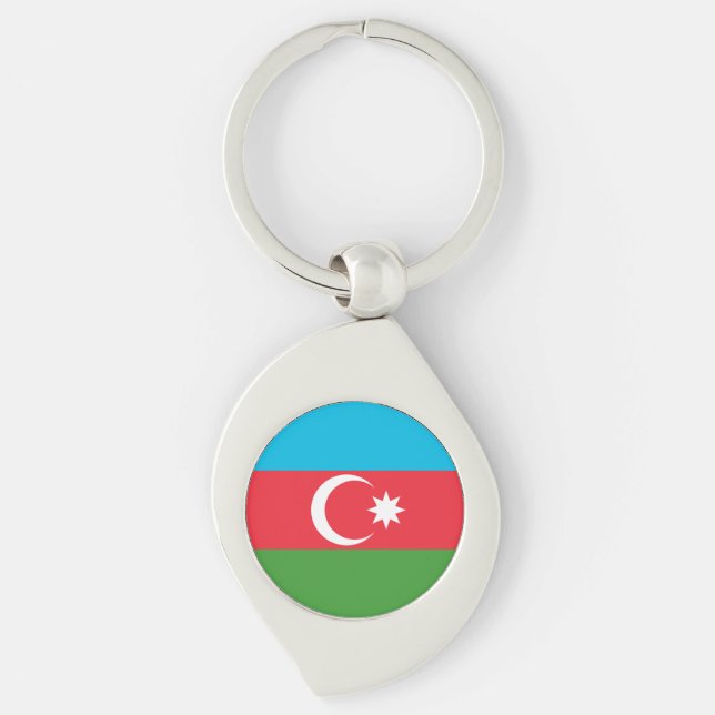 Porte-clés Drapeau Azerbaïdjan (Devant)