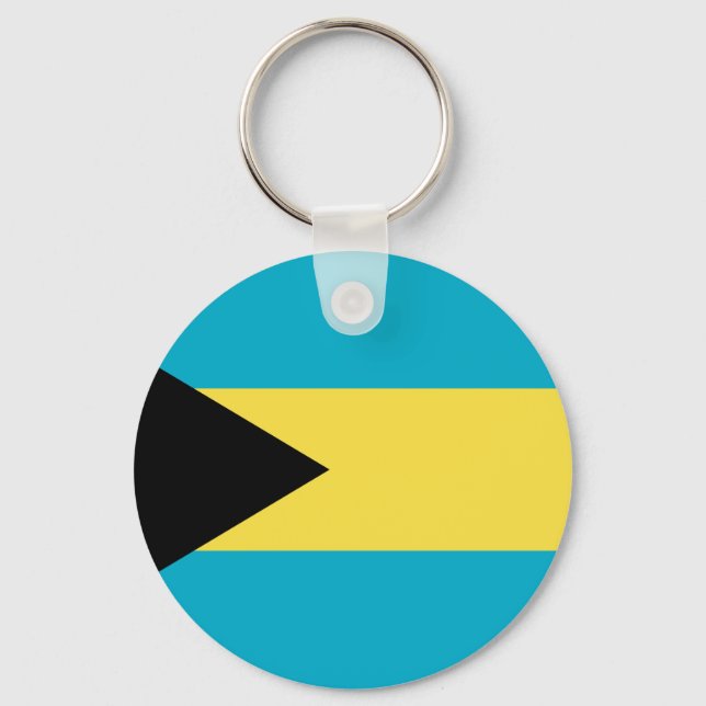 Porte-clés Drapeau bahamien (Recto)
