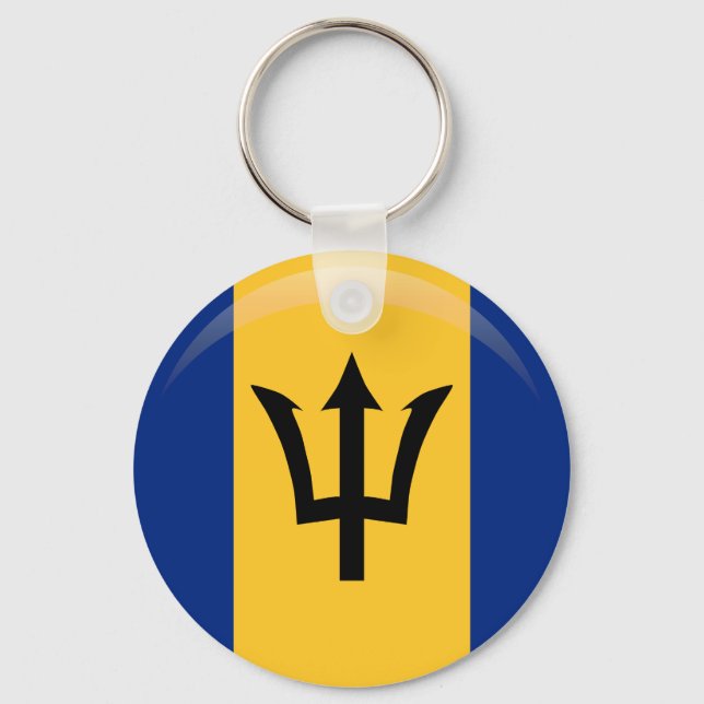 Porte-clés Drapeau Barbade (Recto)