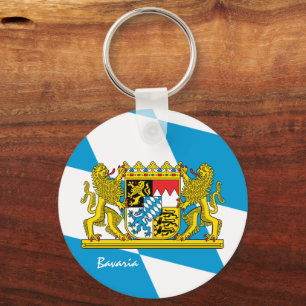 Porte-clés Drapeau bavarois et vacances en Bavière, patriotes