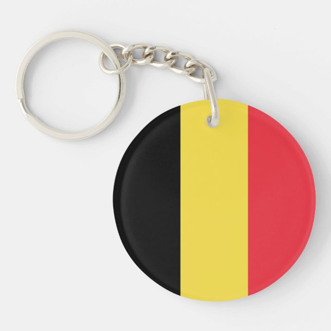 Porte-clés drapeau belge patriotique (Devant)