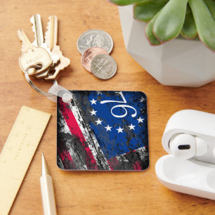 Porte-clés Drapeau Betsy Ross 1776 4 juillet patriotique