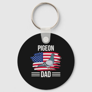 Porte-clés Drapeau Bird Us 4 juillet Fête des pères Pigeon Pa