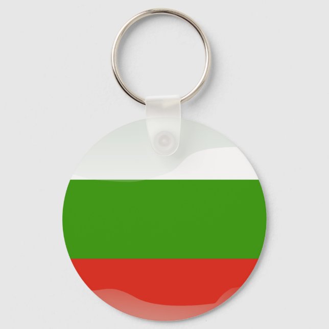 Porte-clés Drapeau bulgare glossy (Recto)