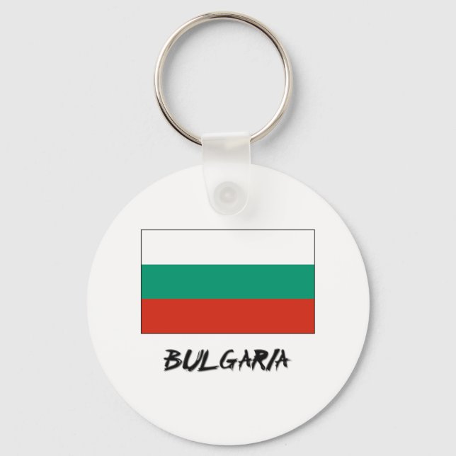 Porte-clés Drapeau Bulgarie (Recto)