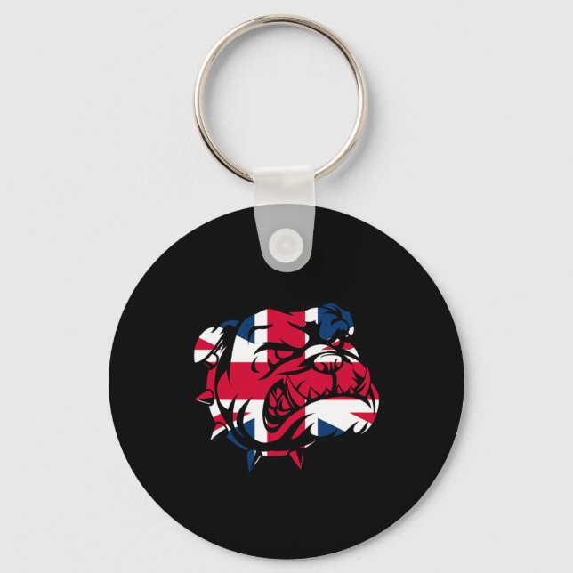 Porte-clés Drapeau Bulldog Union Jack (Recto)