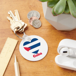 Porte-clés Drapeau cardiaque cubain
