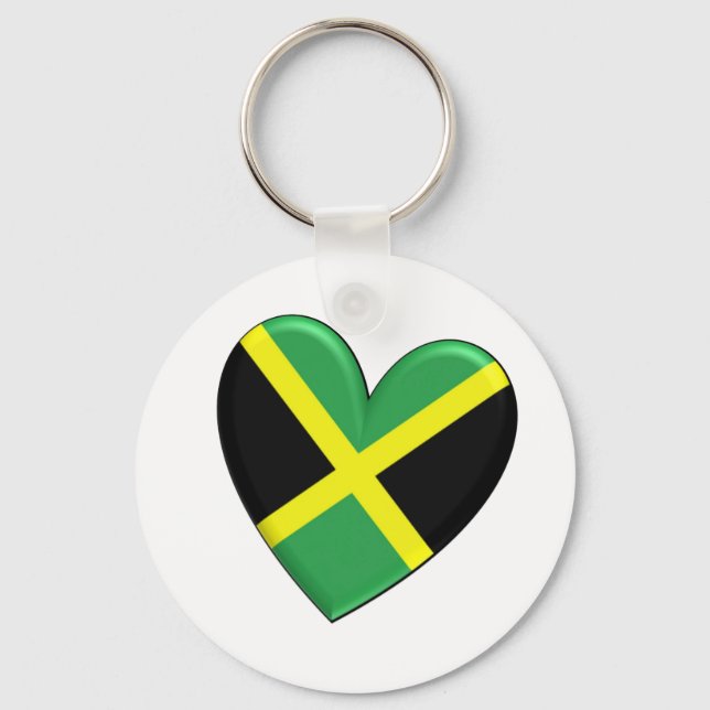 Porte-clés Drapeau cardiaque jamaïcain (Recto)