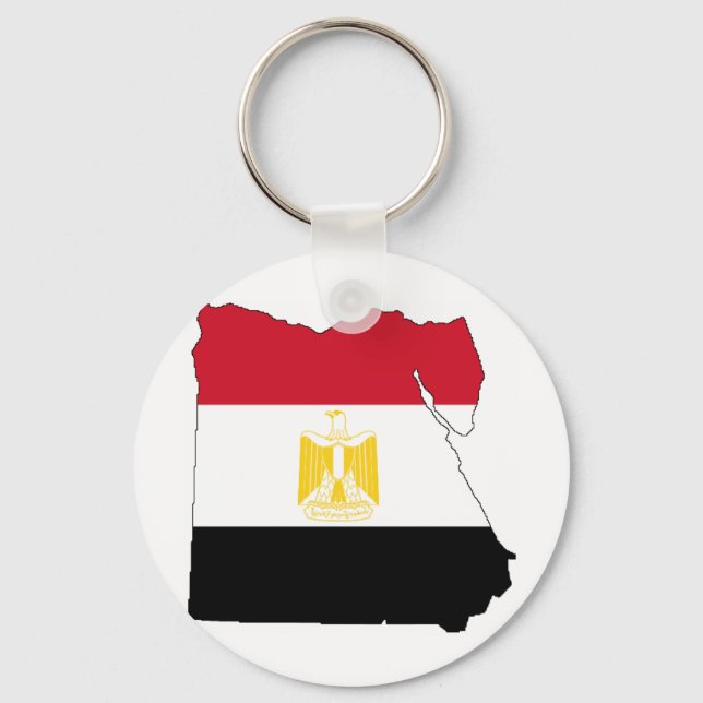 Porte-clés Drapeau/Carte de l'Egypte (Recto)