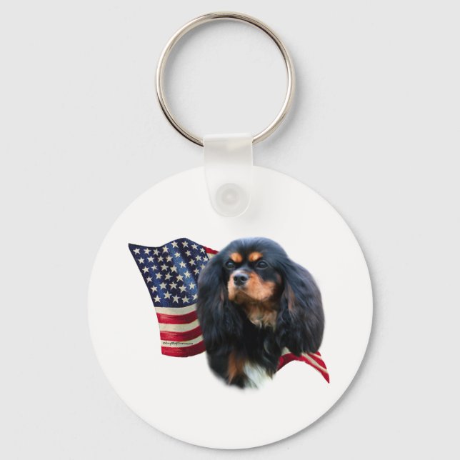 Porte-clés Drapeau Cavalier King Charles Spaniel... - Porte - (Recto)