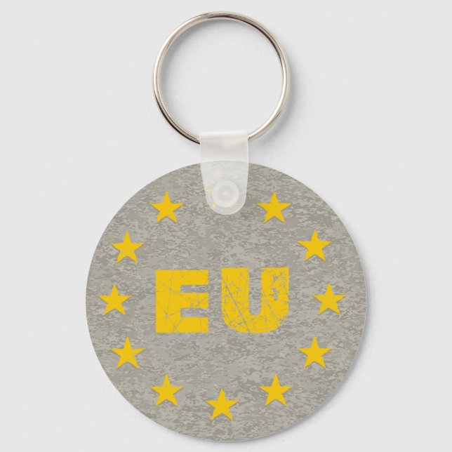 Porte-clés Drapeau concret de l'UE (Recto)