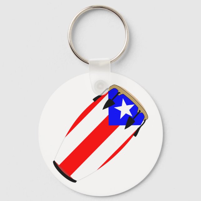 Porte-clés Drapeau Conga Porto Rico (Recto)