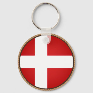 Porte-clés Drapeau Cool Danemark Seal