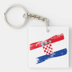 Porte-clés Drapeau Croate – Parfait Souvenir et Ca