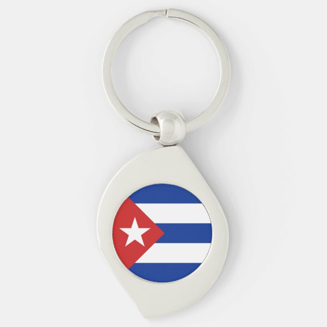 Porte-clés Drapeau Cuba (Devant)