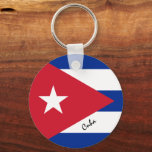 Porte-clés Drapeau cubain & vacances Cuba, patriotes /sports<br><div class="desc">Porte - clés : drapeau cubain - amour mon pays,  voyage,  cadeaux de vacances,  patriotes / fans de sports</div>