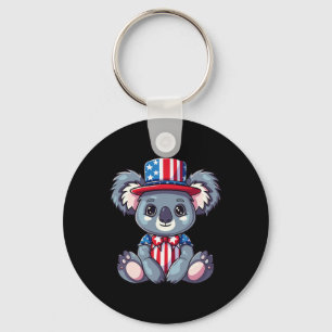 Porte-clés Drapeau Cute Koala Usa 4 juillet