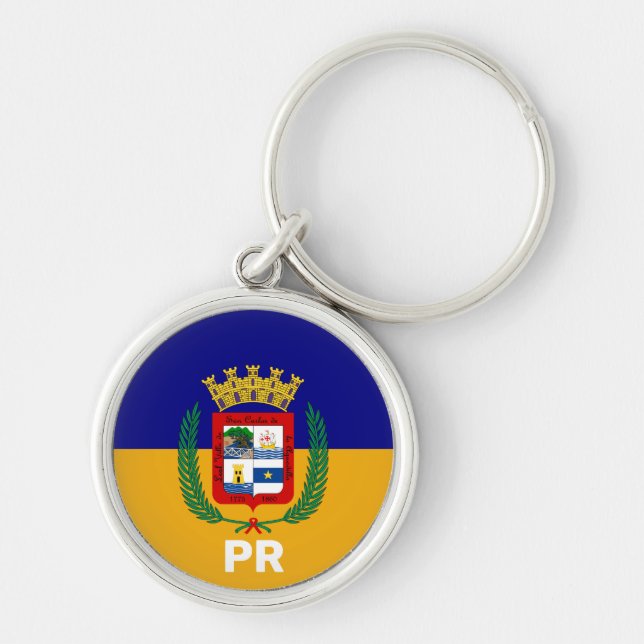 Porte-clés Drapeau d'Aguadilla, Porto Rico (Devant)