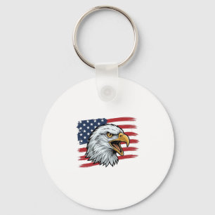 Porte-clés Drapeau d'aigle patriotique dessin vectoriel vinta