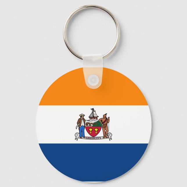 Porte-clés Drapeau d'Albany, New York (Recto)