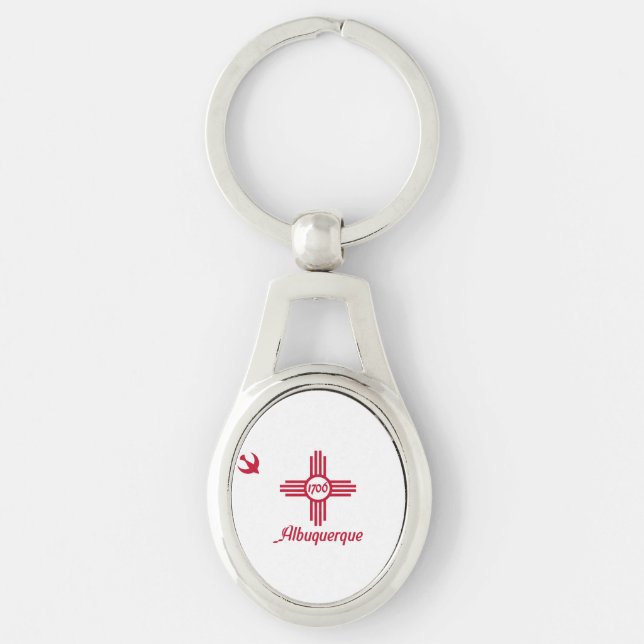 Porte-clés Drapeau d'Albuquerque, Nouveau-Mexique Porte - clé (Devant)