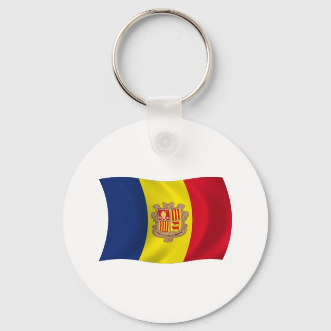 Porte-clés Drapeau d'Andorre (Recto)