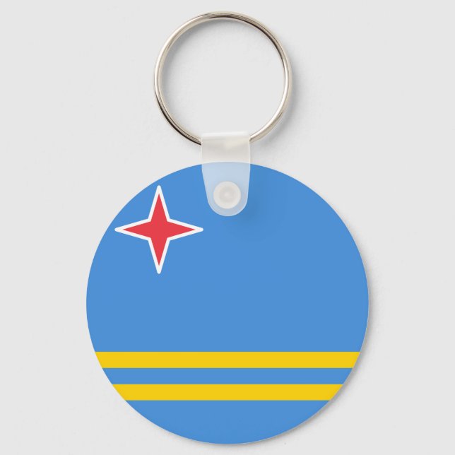 Porte-clés Drapeau d'Aruba (Recto)