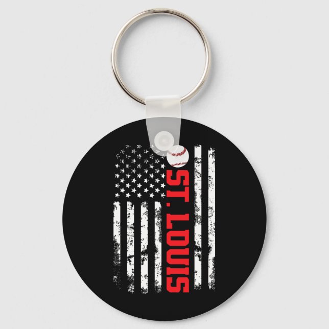Porte-clés Drapeau de baseball de St. Louis Usa  (Recto)