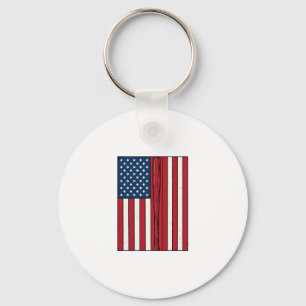 Porte-clés Drapeau de baseball en détresse design vectoriel v