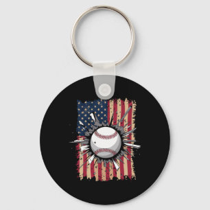 Porte-clés Drapeau de baseball Us