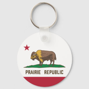 Porte-clés Drapeau de bison de la République des Prairies Gra