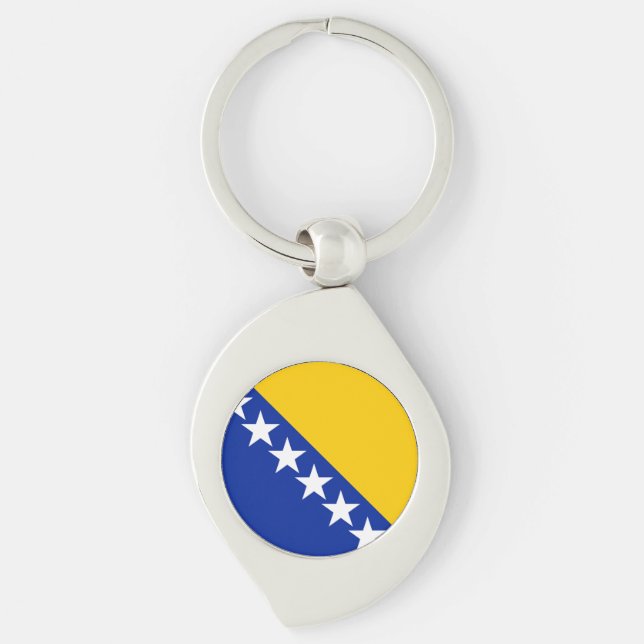 Porte-clés Drapeau de Bosnie-Herzégovine (Devant)
