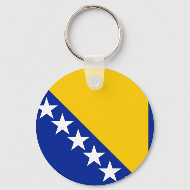 Porte-clés Drapeau de Bosnie-Herzégovine (Recto)