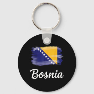 Porte-clés Drapeau de Bosnie-Herzégovine Fierté bosnienne