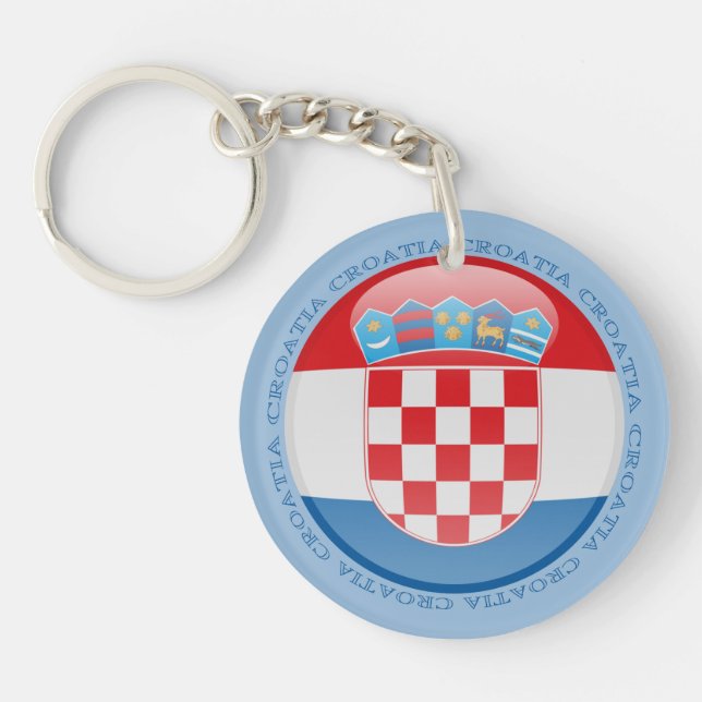 Porte-clés Drapeau de bulle de la Croatie (Devant)