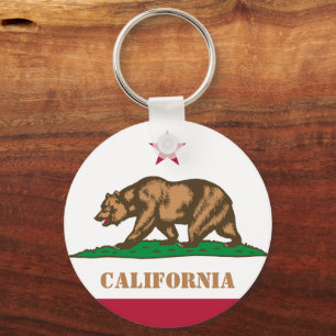 Porte-clés Drapeau de Californie & Voyage de vacances en Cali