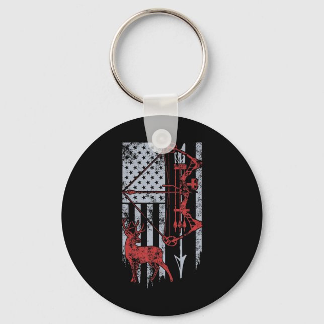 Porte-clés Drapeau de cerfs de chasse pour hommes ou femmes c (Recto)