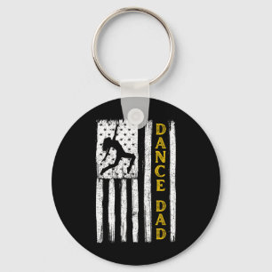Porte-clés Drapeau de cheerleading jaune de papa danse