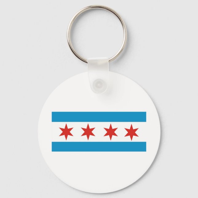 Porte-clés drapeau de chicago (Recto)