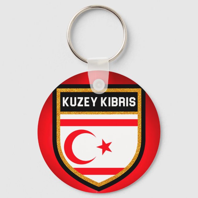 Porte-clés Drapeau de Chypre du Nord (Recto)
