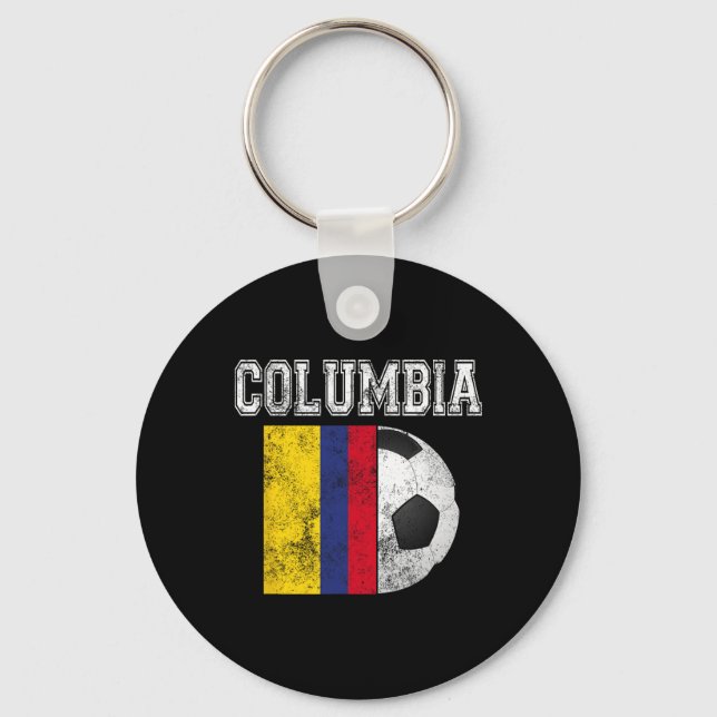 Porte-clés Drapeau de Colombie - Football Futbol Footll  (Recto)