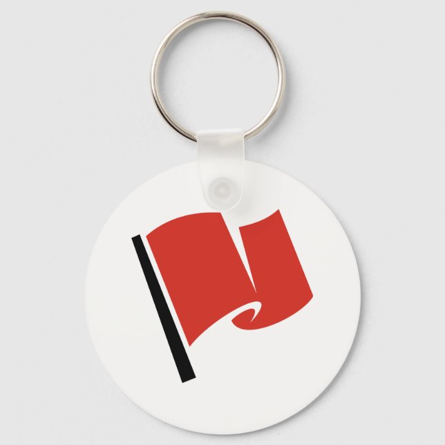 Porte-clés Drapeau de course rouge (Recto)