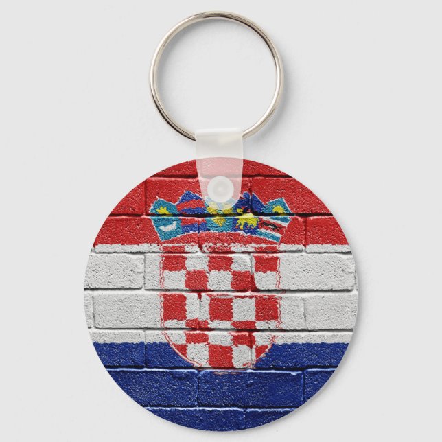 Porte-clés Drapeau de Croatie (Recto)