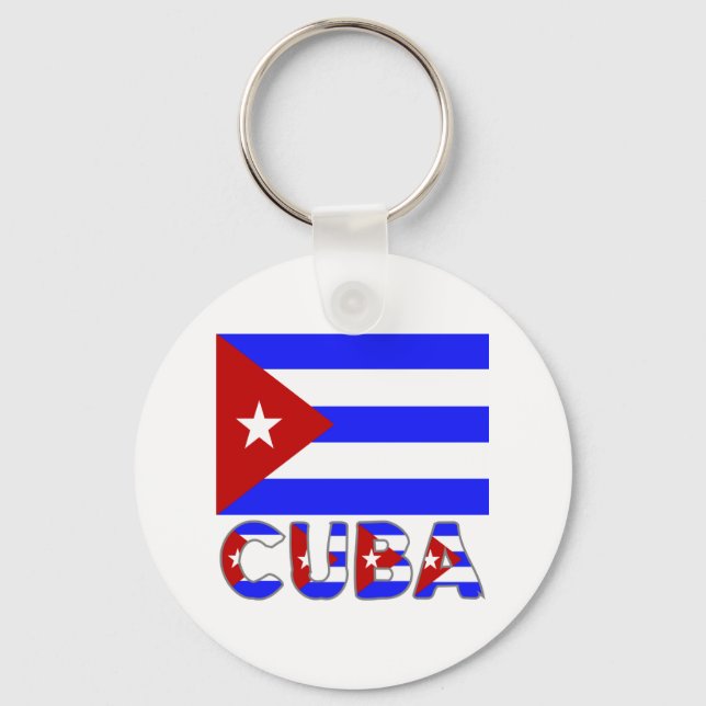 Porte-clés Drapeau de Cuba & Lumière du mot (Recto)